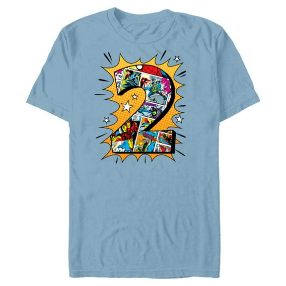 Marvel Avengers Comics 2nd Birthday - Short Sleeve Blended T-Shirt for Adults - Customized-Ocean Blue