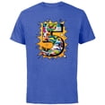 thumbnail image 1 of Marvel Avengers Comics 5th Birthday - Short Sleeve Cotton T-Shirt for Adults - Customized-Royal Heather, 1 of 5