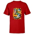 thumbnail image 1 of Marvel Avengers Comics 5th Birthday - Short Sleeve T-Shirt for Kids - Customized-Red, 1 of 5