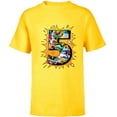 thumbnail image 1 of Marvel Avengers Comics 5th Birthday - Short Sleeve T-Shirt for Kids - Customized-Yellow, 1 of 5