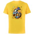 thumbnail image 1 of Marvel Avengers Comics 6th Birthday - Short Sleeve Cotton T-Shirt for Adults - Customized-Yellow, 1 of 5