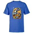 thumbnail image 1 of Marvel Avengers Comics 6th Birthday - Short Sleeve T-Shirt for Kids - Customized-Royal, 1 of 5