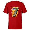thumbnail image 1 of Marvel Avengers Comics 7th Birthday - Short Sleeve T-Shirt for Kids - Customized-Red, 1 of 5