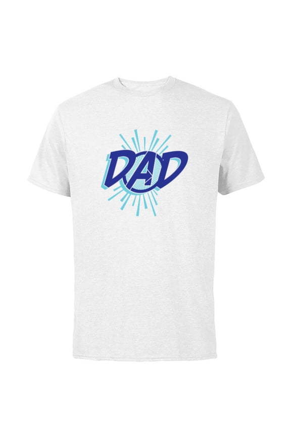 Avengers Dad Father's Day - Short Sleeve Cotton T-Shirt for Adults - Customized-White