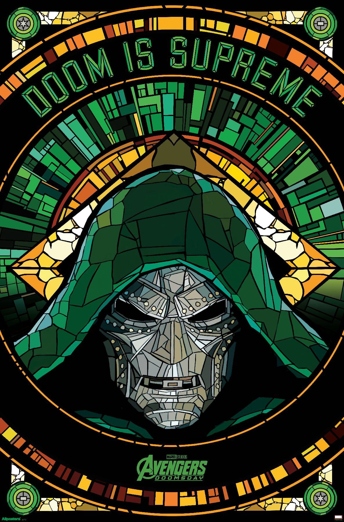 Marvel Avengers: Doomsday (2026) - Stained Glass Doom Wall Poster, 14. ...