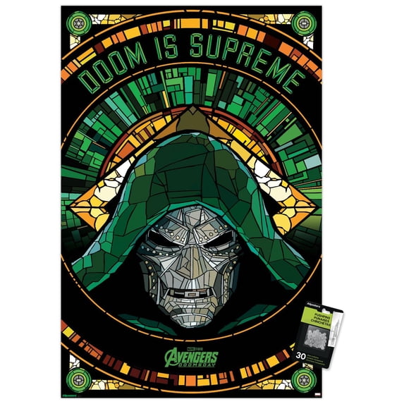 Marvel Avengers: Doomsday (2026) - Stained Glass Doom Wall Poster with ...