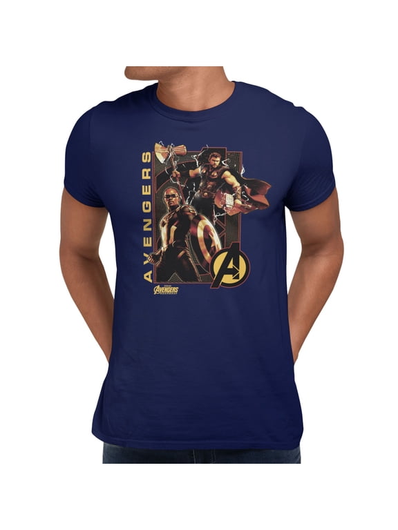 Avengers Doomsday Avengers Thor And Captain America Red Orange Mens T-Shirt (Navy, S-XXXL)