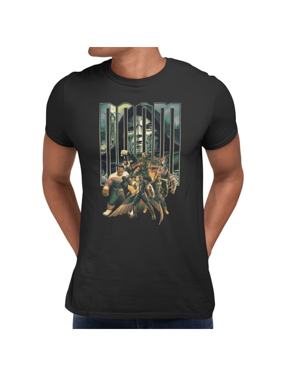 Avengers Doomsday Big Doom Small Group Mens T-Shirt (Black, S-XXXL)