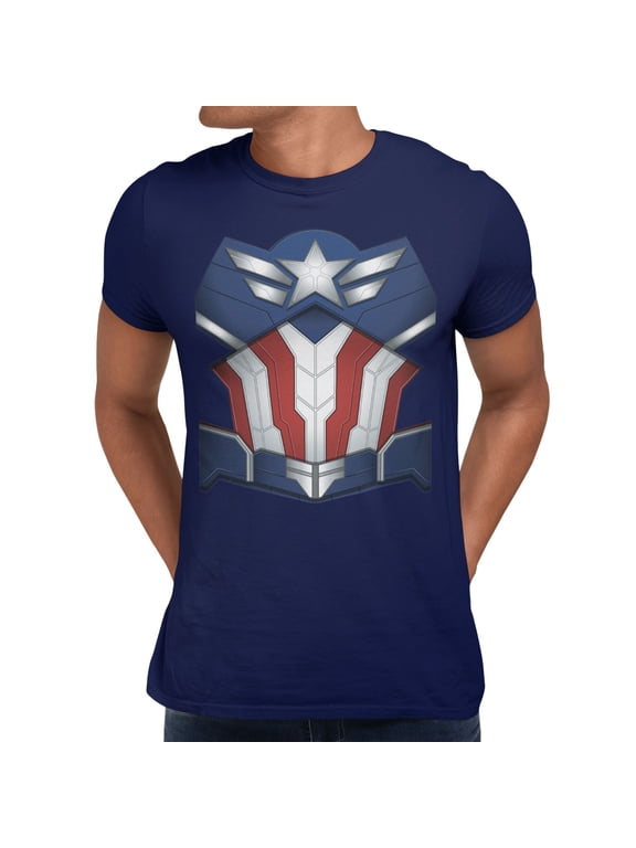 Avengers Doomsday Captain America Chest Costume Mens T-Shirt (Navy, S-XXXL)