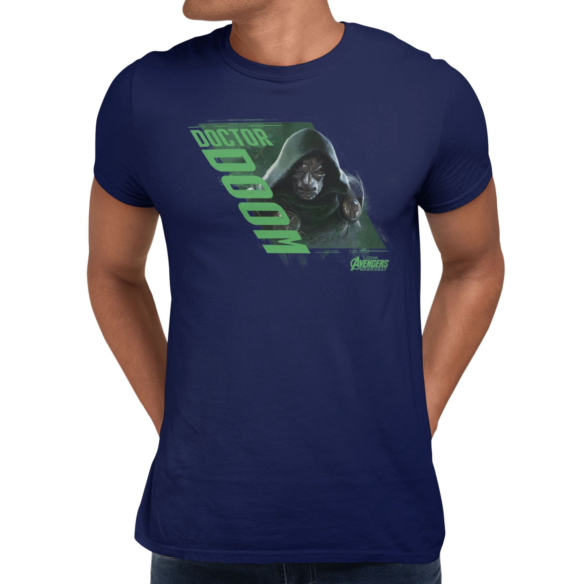Marvel Avengers Doomsday Diagonal Doctor Doom Depiction Mens T-Shirt ...