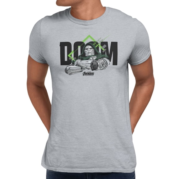 Marvel Avengers Doomsday Doctor Doom Arms Crossed Mens T-Shirt (Sport Grey, S-XXXL)