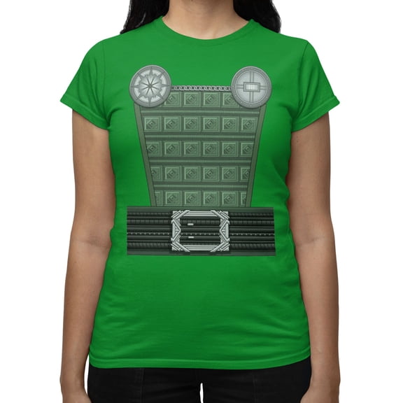 Marvel Avengers Doomsday Doctor Doom Chestplate Costume Womens T-Shirt (Turf Green, S-XXL)