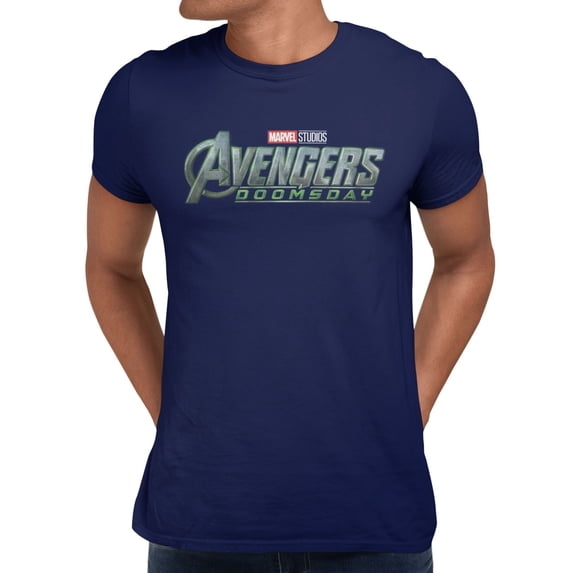 Marvel Avengers Doomsday Full Color Logo Mens T-Shirt (Navy, S-XXXL)