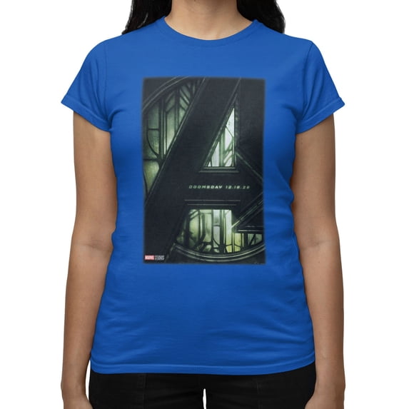 Marvel Avengers Doomsday Movie Poster Women's T-Shirt (Royal, S-XXL)