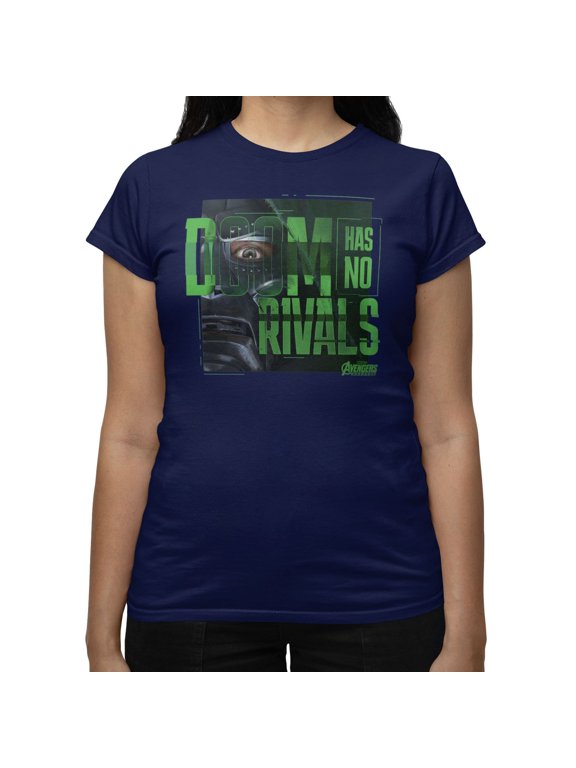 Avengers Doomsday No Rivals Eye Close Up Womens T-Shirt (Navy, S-XXL)