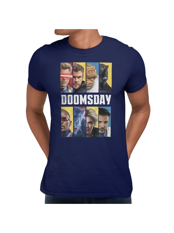 Avengers Doomsday Panel Mens T-Shirt (Navy, S-XXXL)