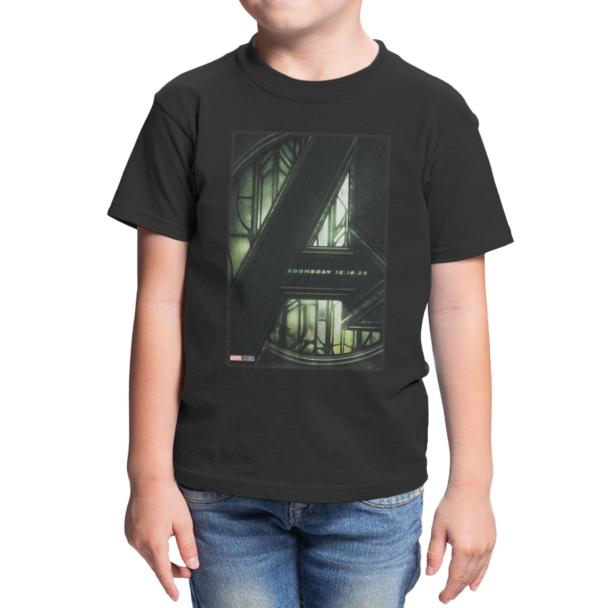 Marvel Avengers Doomsday Key Art Youth T Shirt (Black, XS-XL