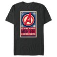thumbnail image 1 of Marvel Avengers Earth’s Mightiest Heroes Retro Icons - Short Sleeve Blended T-Shirt for Adults - Customized-Dark Heather, 1 of 5