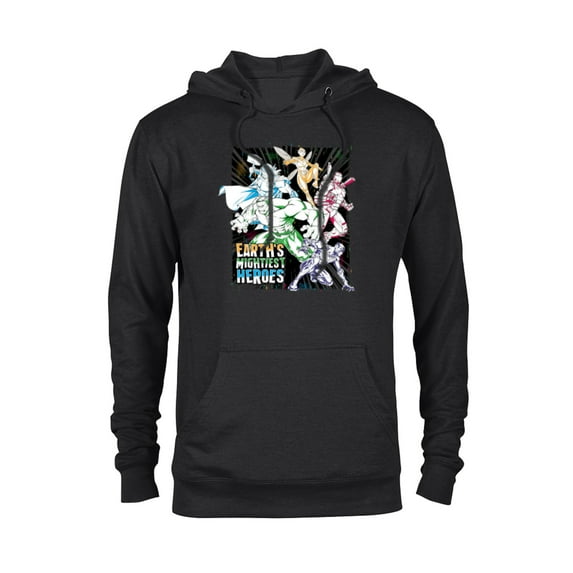 Marvel Avengers Earth’s Mightiest Heroes Team Multicolor - Pullover Hoodie for Adults - Customized-Black
