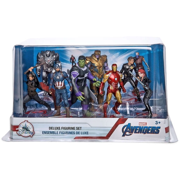 Marvel Avengers Endgame 9-Piece Deluxe PVC Figure Play Set (Captain America, Iron Man, Thor, Hulk, Black Widow, War Machine, Thanos, Nebula, Hawkeye & Ant-Man)