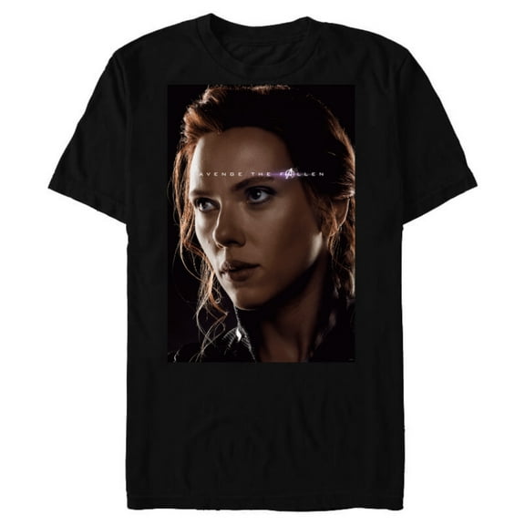 Marvel Avengers: Endgame Black Widow Poster - Short Sleeve Blended T-Shirt for Adults - Customized-Black