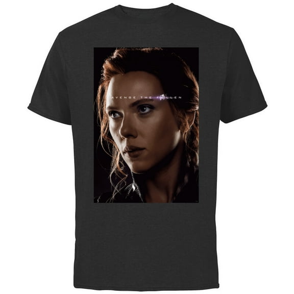 Marvel Avengers: Endgame Black Widow Poster - Short Sleeve Cotton T-Shirt for Adults - Customized-Black