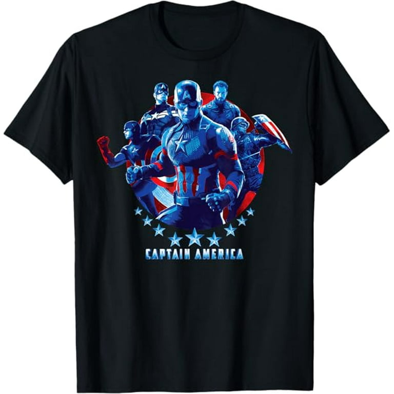 Marvel Avengers Endgame Captain America Mashup T Shirt Walmart