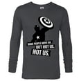 thumbnail image 1 of Marvel Avengers: Endgame Captain America Not Us - Long Sleeve T-Shirt for Men - Customized-Charcoal Heather, 1 of 5