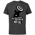 thumbnail image 1 of Marvel Avengers: Endgame Captain America Not Us - Short Sleeve Cotton T-Shirt for Adults - Customized-Charcoal, 1 of 5