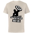 thumbnail image 1 of Marvel Avengers: Endgame Captain America Not Us - Short Sleeve Cotton T-Shirt for Adults - Customized-Natural, 1 of 5