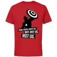 thumbnail image 1 of Marvel Avengers: Endgame Captain America Not Us - Short Sleeve Cotton T-Shirt for Adults - Customized-Red, 1 of 5