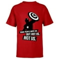 thumbnail image 1 of Marvel Avengers: Endgame Captain America Not Us - Short Sleeve T-Shirt for Kids - Customized-Red, 1 of 5