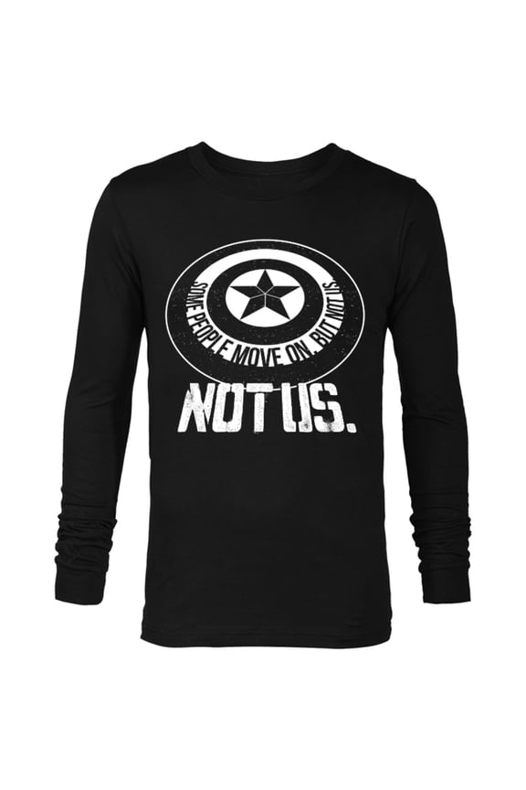 Avengers: Endgame Captain America Shield - Long Sleeve T-Shirt for Men - Customized-Black