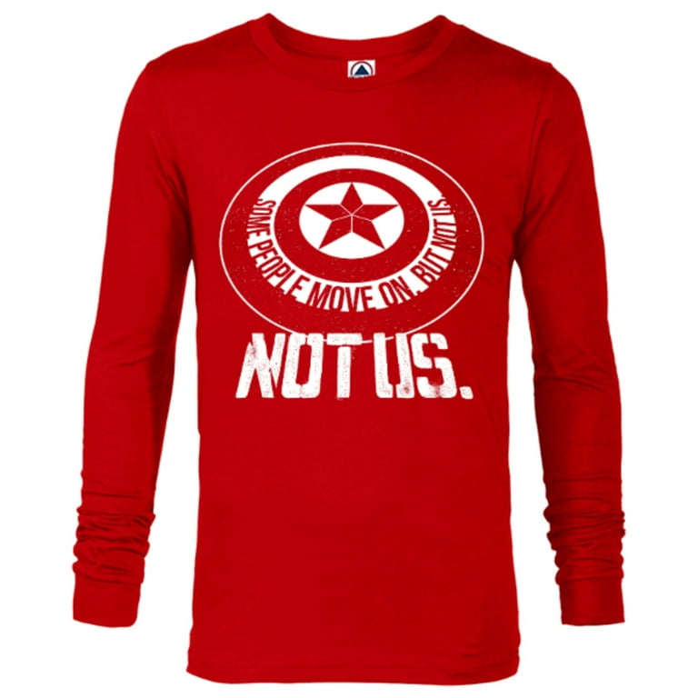 Marvel Avengers Endgame Captain America Shield Long Sleeve T Shirt for Men Customized New Red