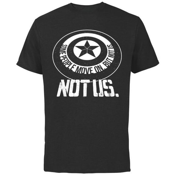 Marvel Avengers: Endgame Captain America Shield - Short Sleeve Cotton T-Shirt for Adults - Customized-Black