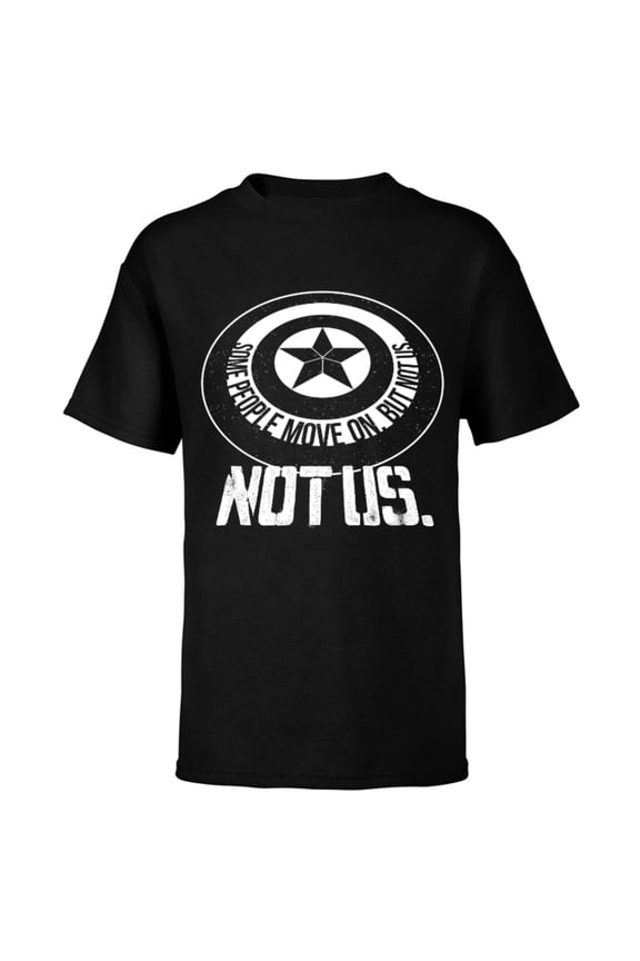 Avengers: Endgame Captain America Shield - Short Sleeve T-Shirt for Kids - Customized-Black