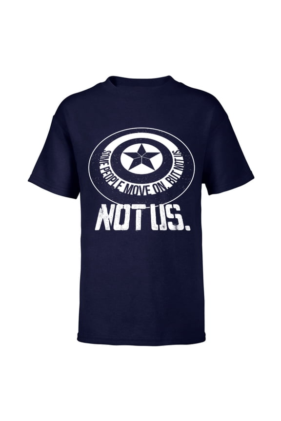 Avengers: Endgame Captain America Shield - Short Sleeve T-Shirt for Kids - Customized-Navy