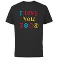 thumbnail image 1 of Marvel Avengers: Endgame I Love You 3000 Drawing - Short Sleeve Cotton T-Shirt for Adults - Customized-Black, 1 of 5