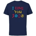 thumbnail image 1 of Marvel Avengers: Endgame I Love You 3000 Drawing - Short Sleeve Cotton T-Shirt for Adults - Customized-Navy, 1 of 5