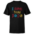 thumbnail image 1 of Marvel Avengers: Endgame I Love You 3000 Drawing - Short Sleeve T-Shirt for Kids - Customized-Black, 1 of 5