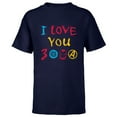 thumbnail image 1 of Marvel Avengers: Endgame I Love You 3000 Drawing - Short Sleeve T-Shirt for Kids - Customized-Navy, 1 of 5