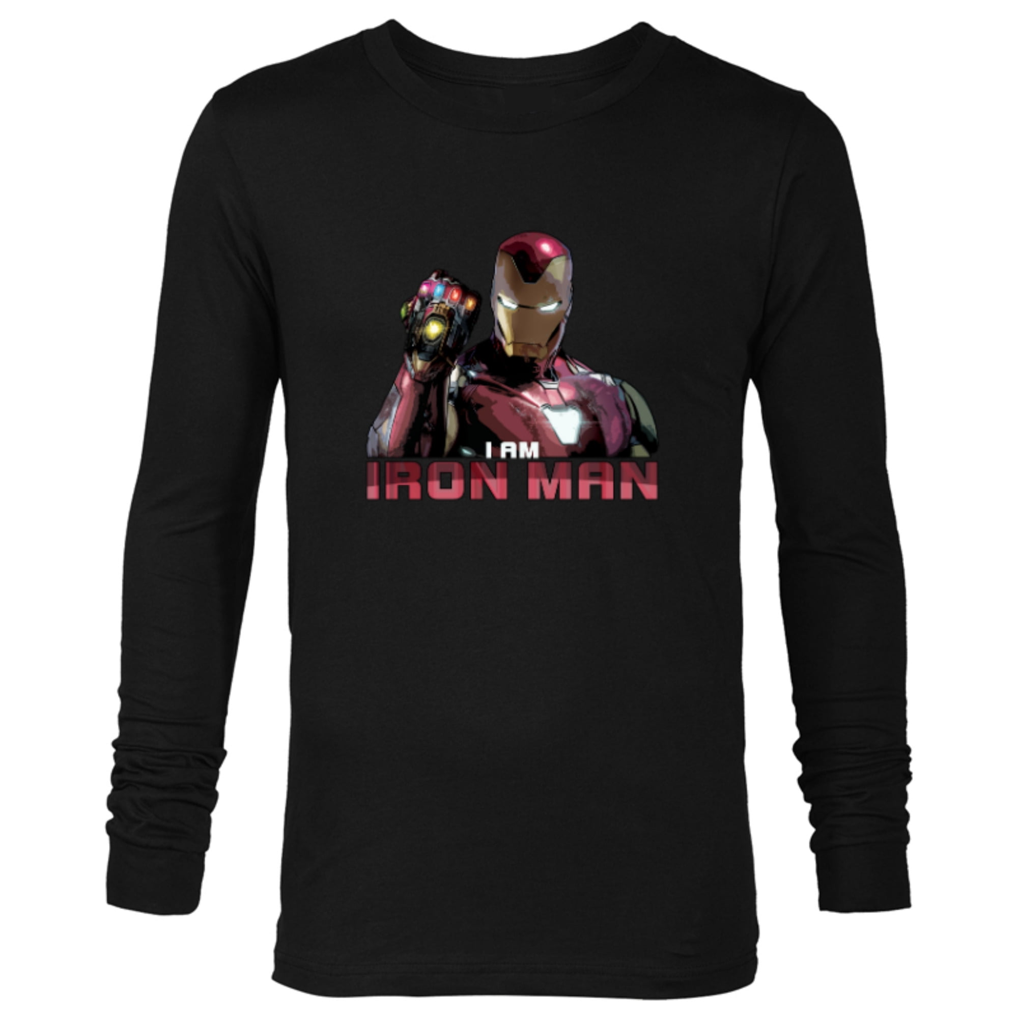 Marvel Avengers: Endgame I am Iron Man - Long Sleeve T-Shirt for Men -Customized-Black