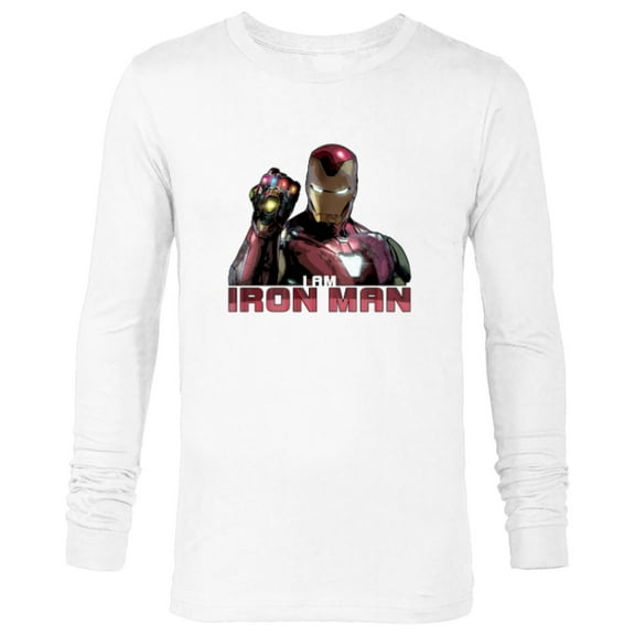 Marvel Avengers: Endgame I am Iron Man - Long Sleeve T-Shirt for Men -Customized-White