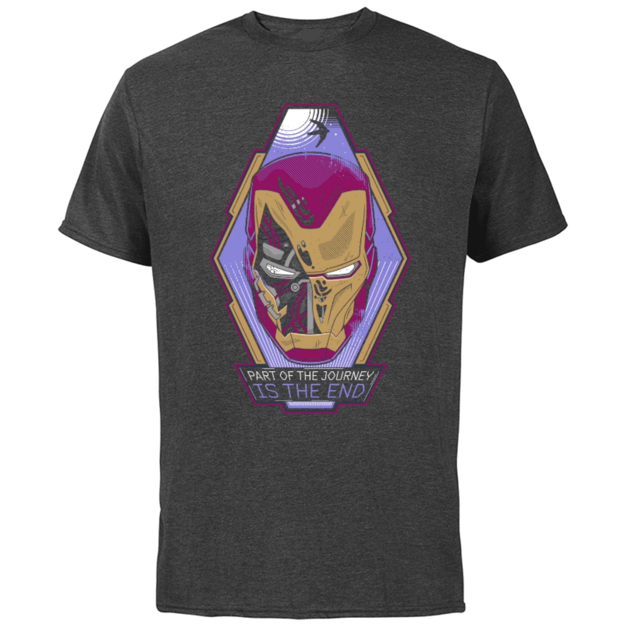 Marvel Avengers: Endgame Iron Man Tony Stark Journey - Short Sleeve Cotton T-Shirt for Adults - Customized-Charcoal