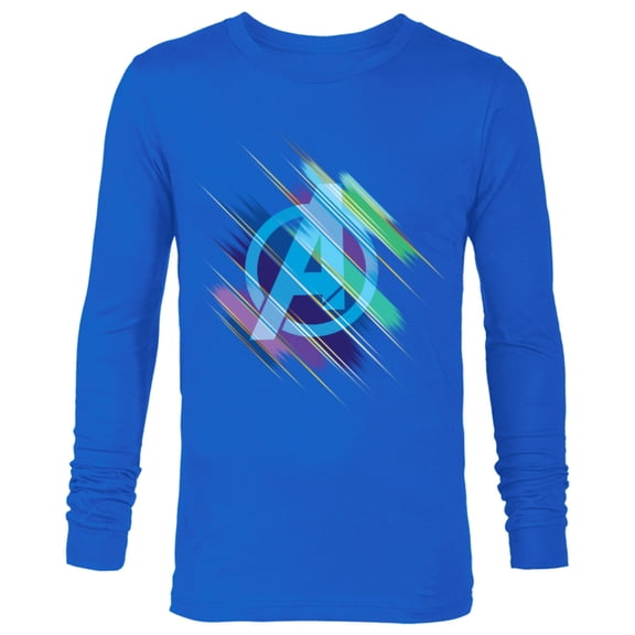 Marvel Avengers: Endgame Logo Blurred Ink - Long Sleeve T-Shirt for Men - Customized-Royal