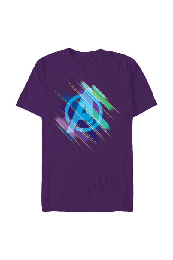Avengers: Endgame Logo Blurred Ink - Short Sleeve Blended T-Shirt for Adults - Customized-Purple