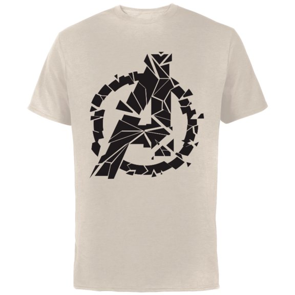 Marvel Avengers: Endgame Logo Broken Pieces - Short Sleeve Cotton T-Shirt for Adults - Customized-Natural