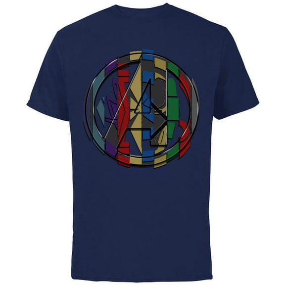 Marvel Avengers: Endgame Logo Hero Colors - Short Sleeve Cotton T-Shirt for Adults - Customized-Navy
