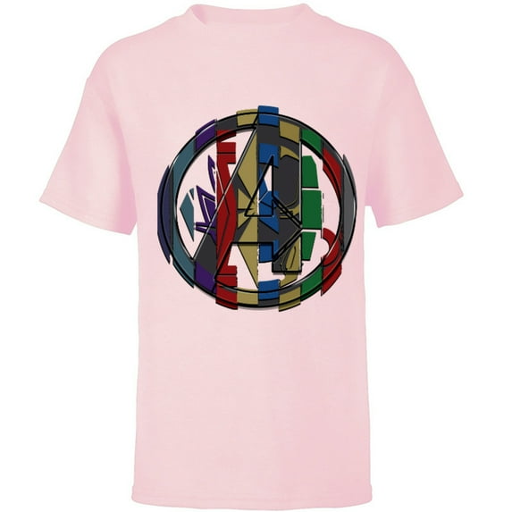 Marvel Avengers: Endgame Logo Hero Colors - Short Sleeve T-Shirt for Kids - Customized-Soft Pink