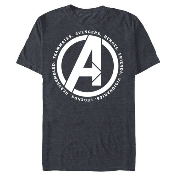 Marvel Avengers: Endgame Logo Heroes and Legends - Short Sleeve Blended T-Shirt for Adults - Customized-Navy Heather